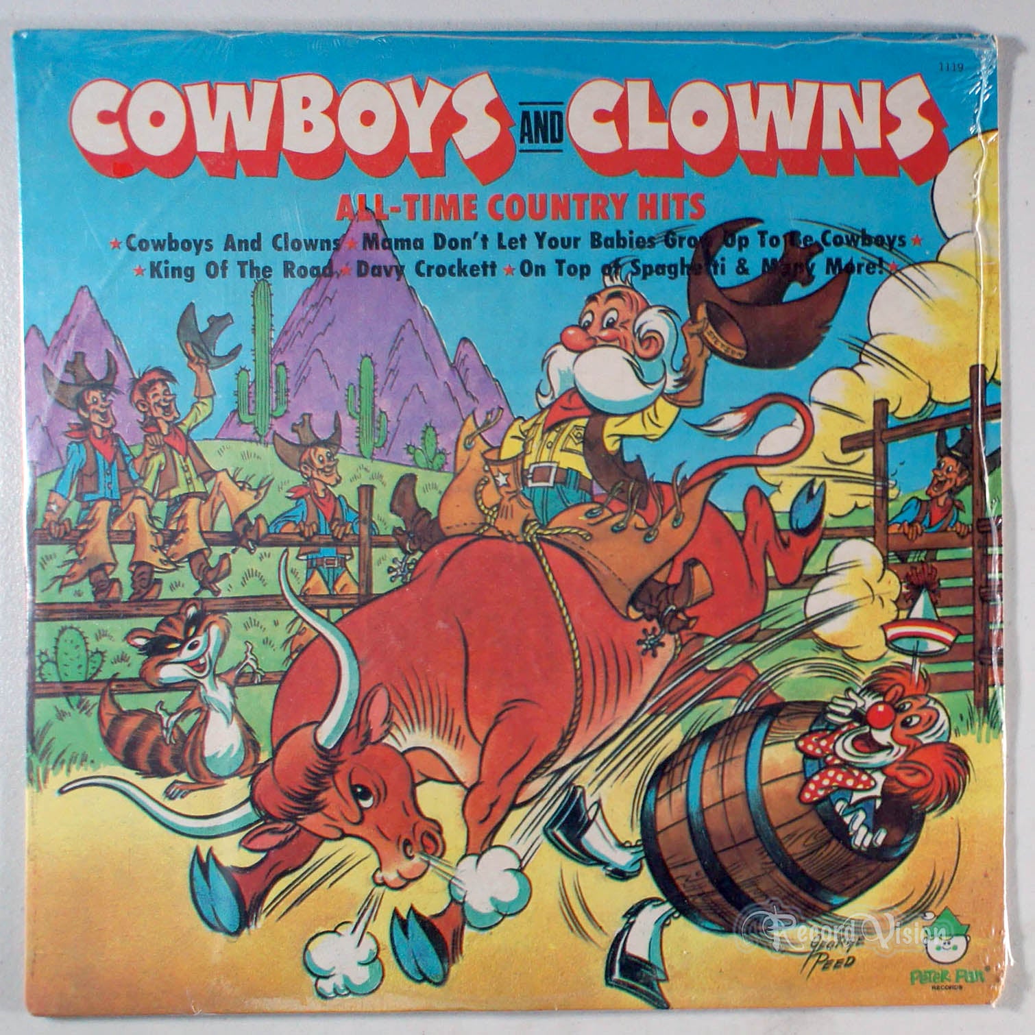 Peter Pan Records - Cowboys and Clowns (front cover) Vinyl