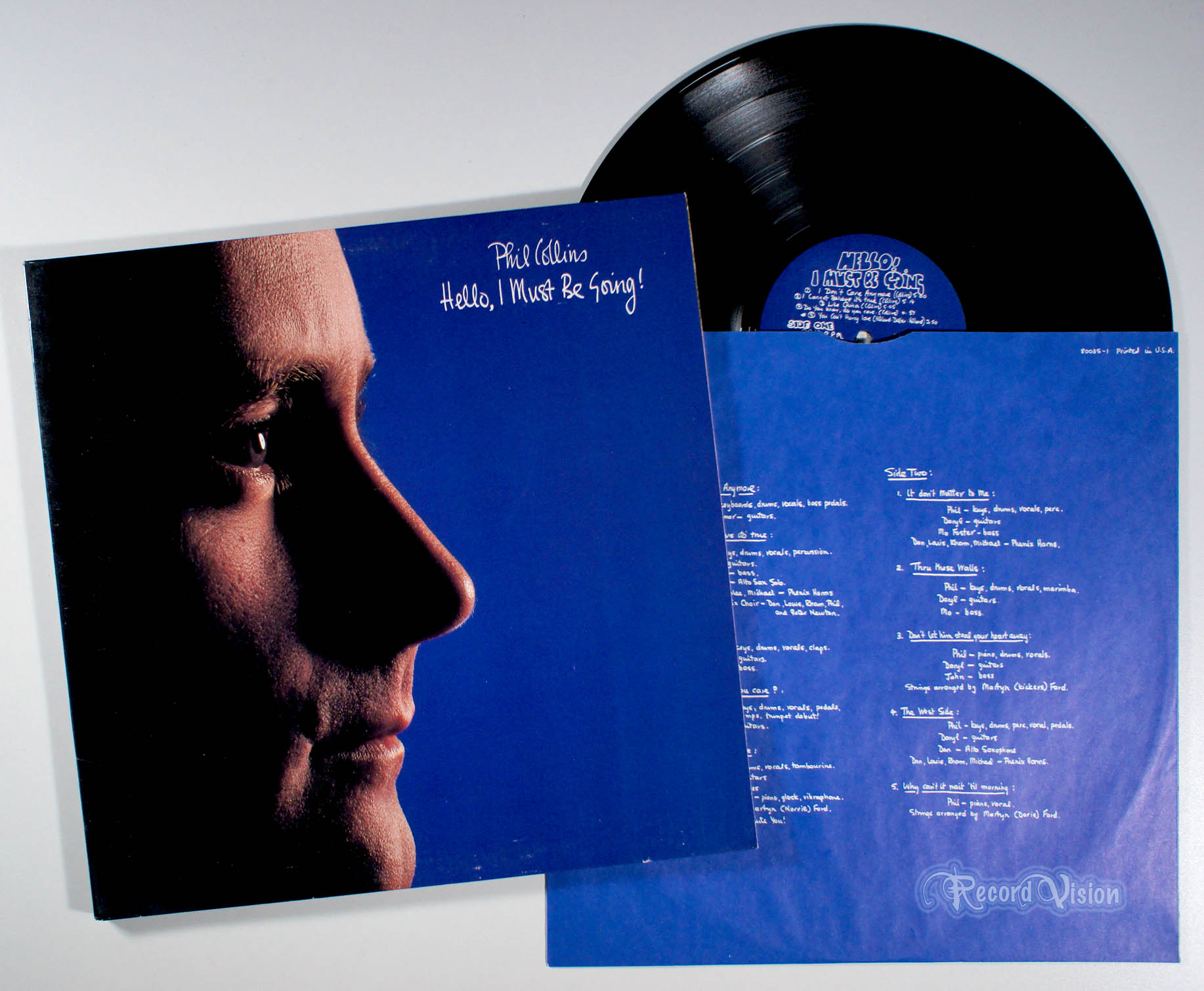 Phil Collins - Hello, I Must Be Going (front cover) Vinyl