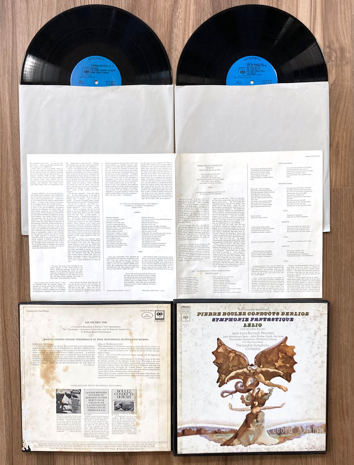 Pierre Boulez - Conducts Berlioz (Symphonie Fantastique / Lélio) (front cover) Vinyl