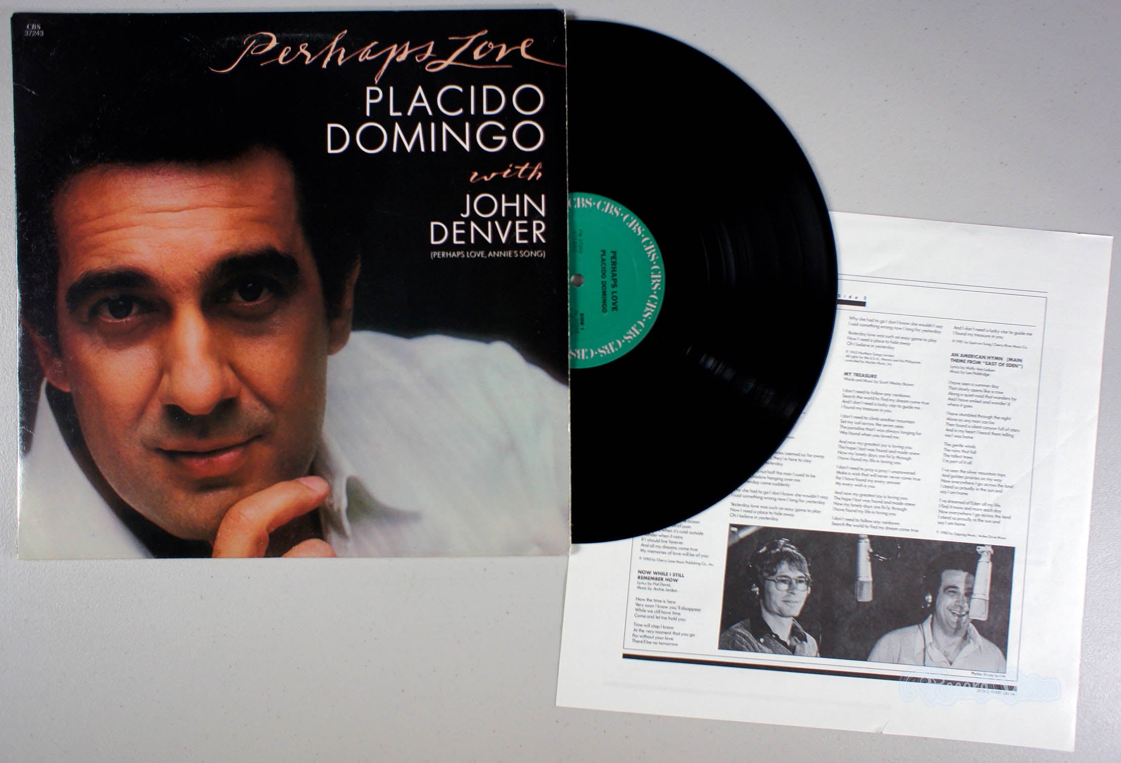 Placido Domingo - Perhaps Love (front cover) Vinyl