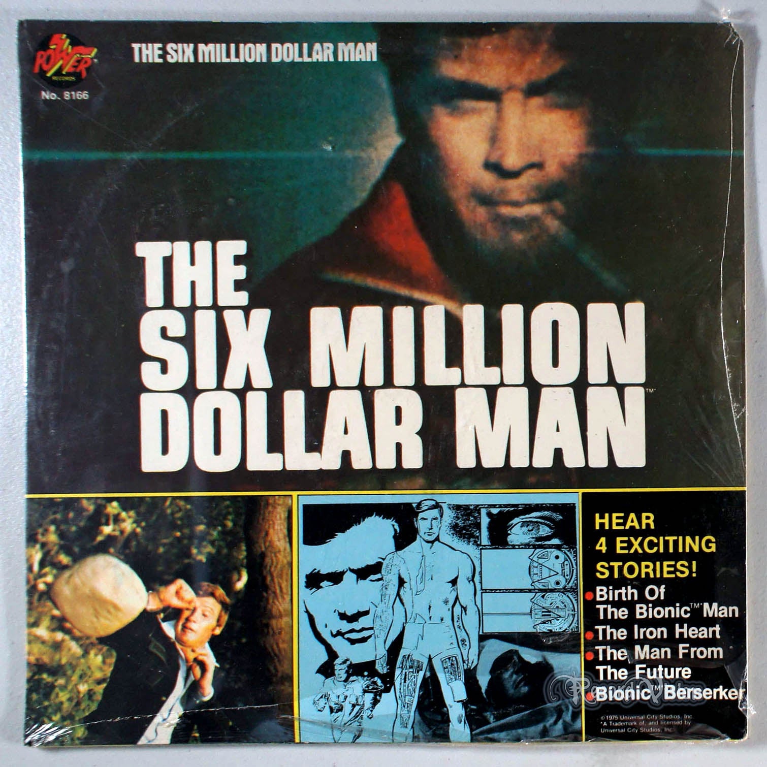 Power Records - Six Million Dollar Man: Exciting Stories (front cover) Vinyl