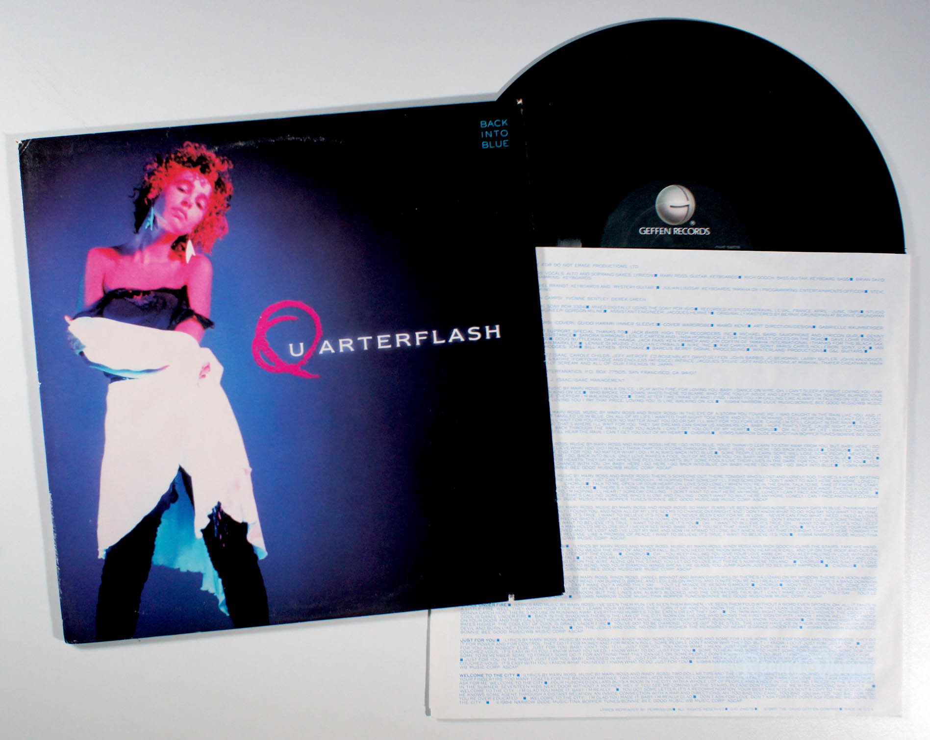 Quarterflash - Back Into Blue (front cover) Vinyl