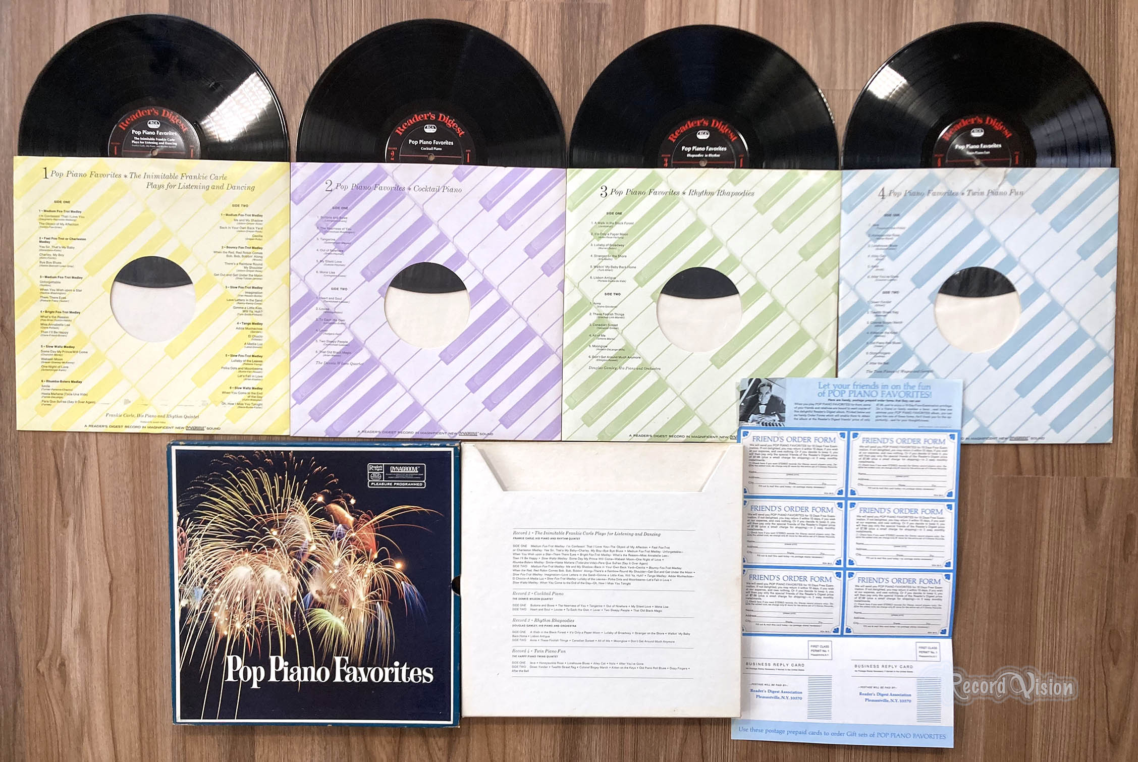 Reader's Digest - Pop Piano Favorites (front cover) Vinyl