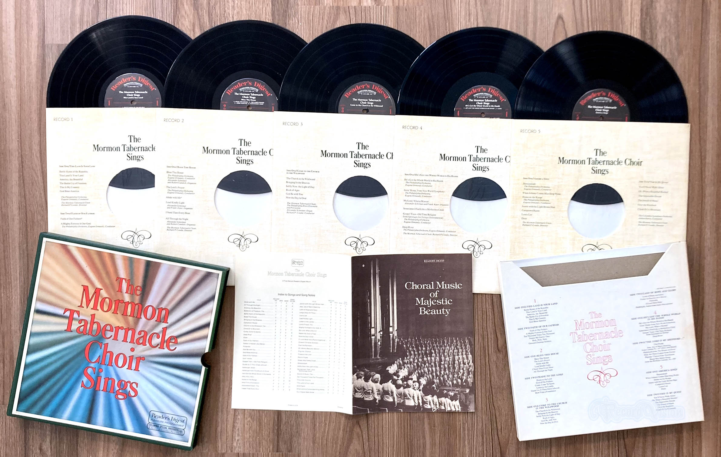 Reader's Digest - The Mormon Tabernacle Choir Sings (front cover) Vinyl
