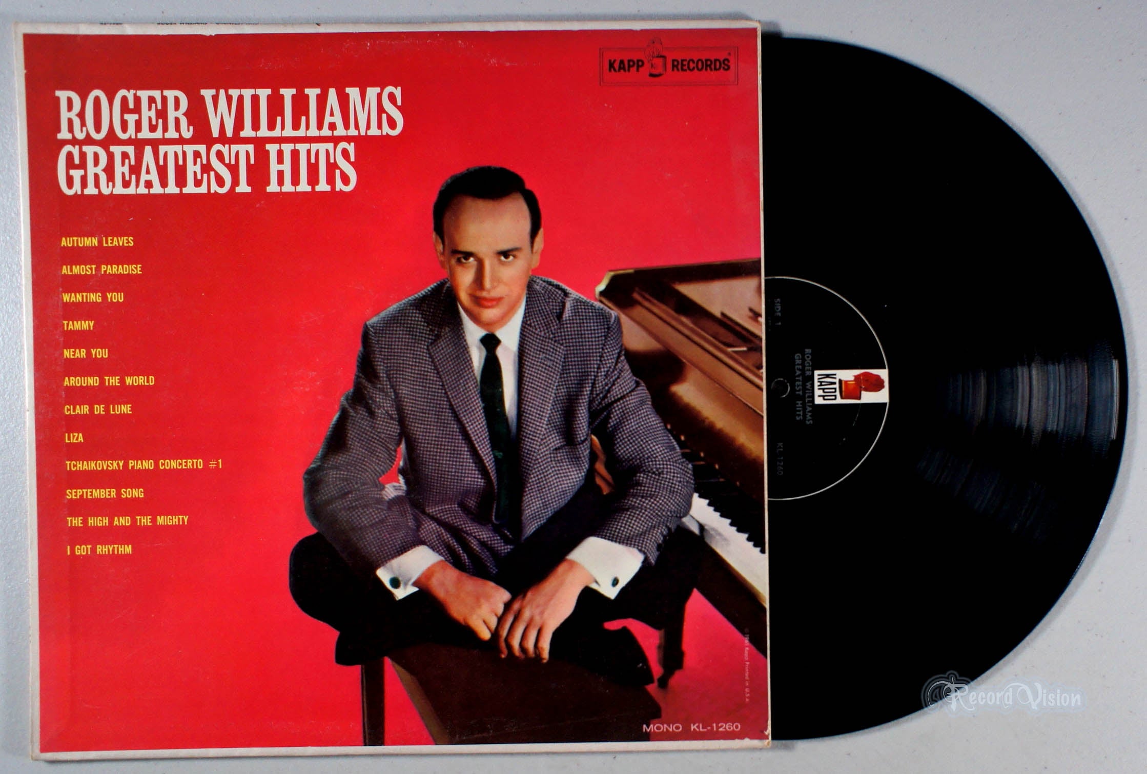 Roger Williams - Greatest Hits (front cover) Vinyl