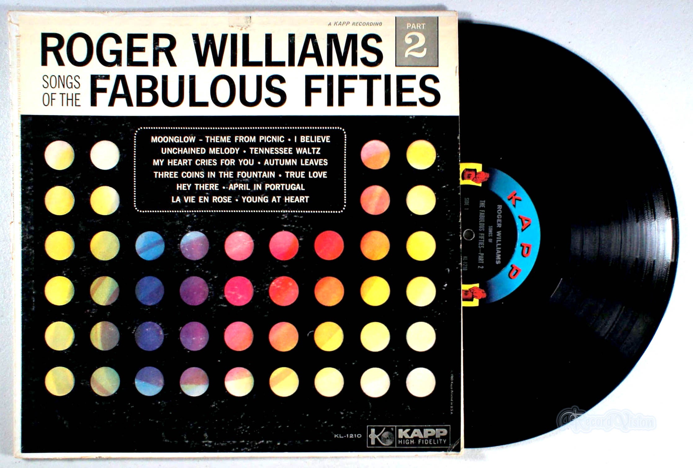 Roger Williams - Songs of the Fabulous Fifties, Part 2 (front cover) Vinyl