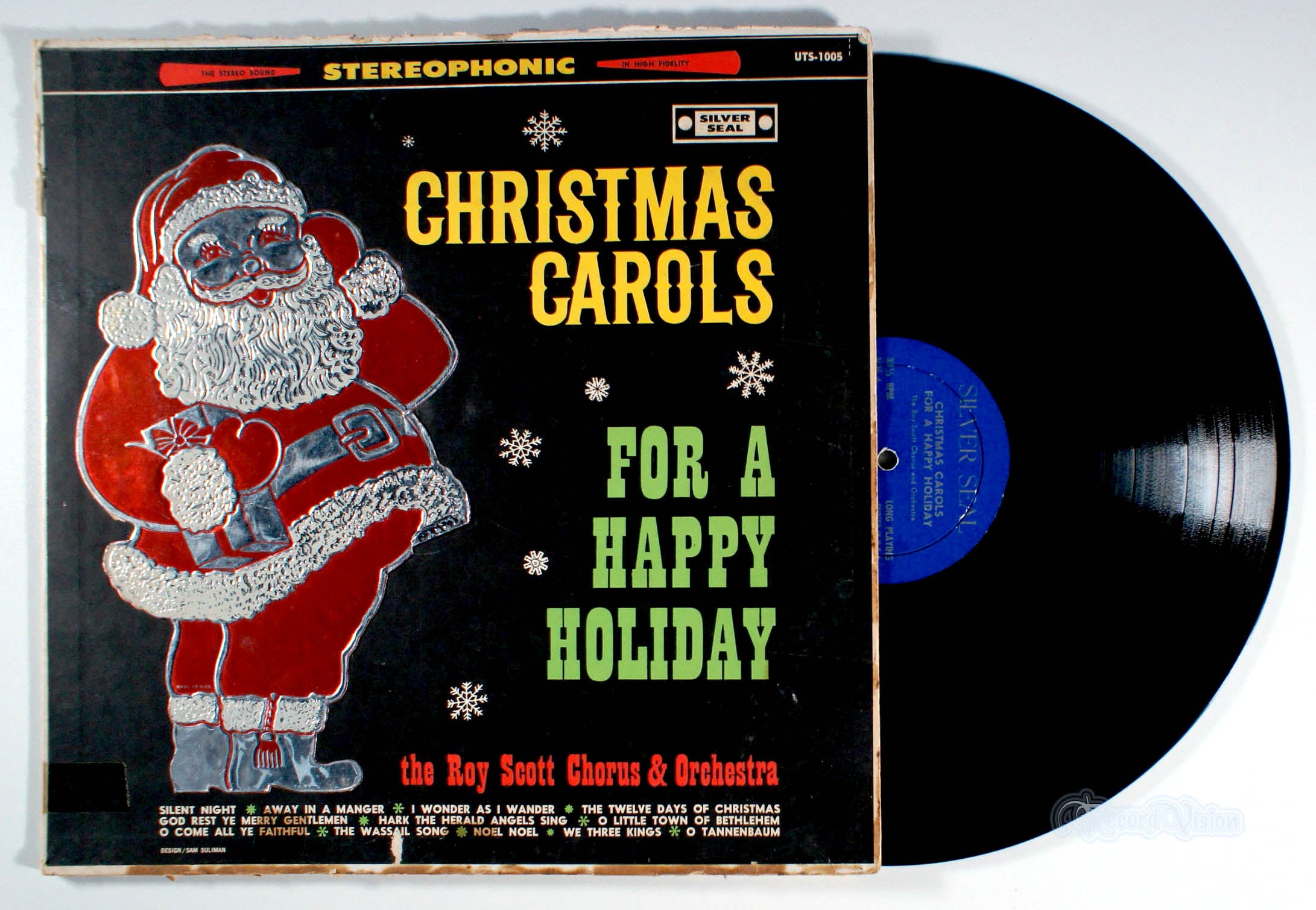 Roy Scott - Christmas Carols For a Happy Holiday (front cover) Vinyl