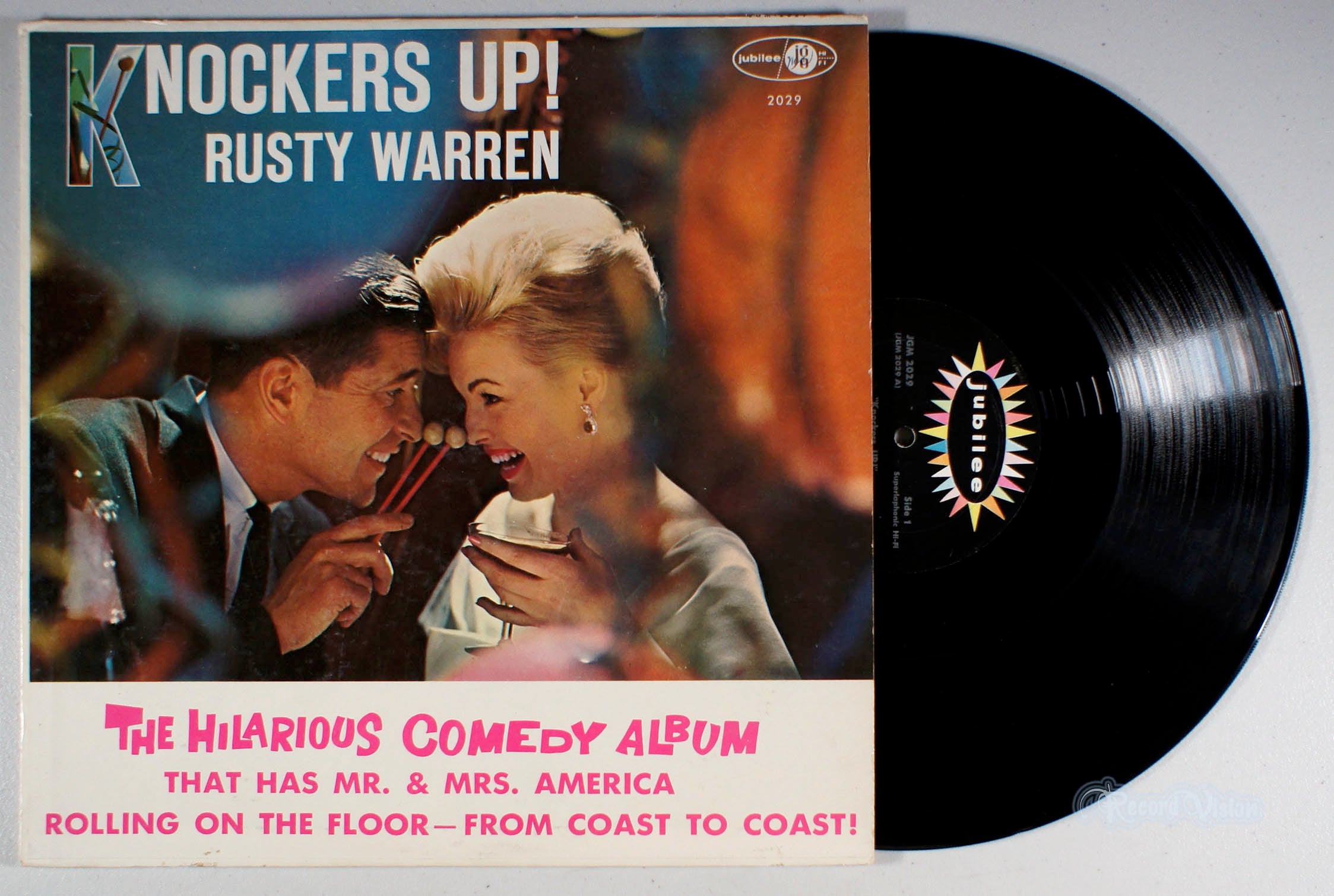 Rusty Warren - Knockers Up (front cover) Vinyl