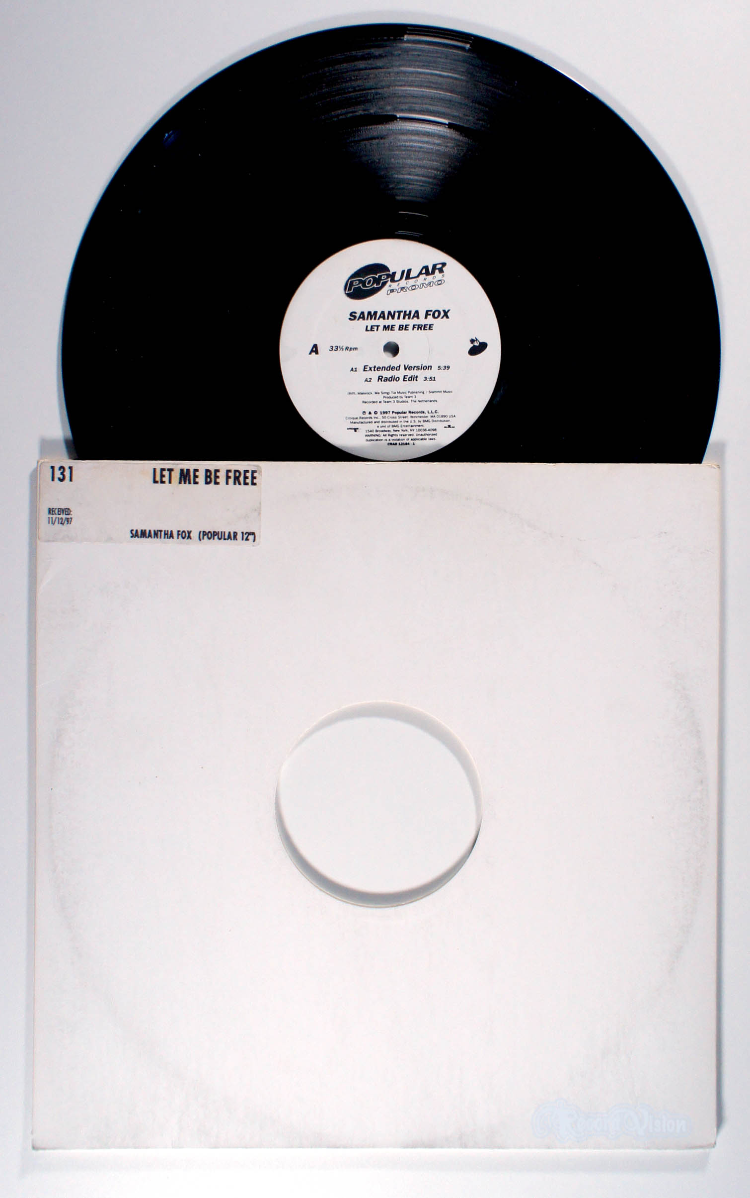 Samantha Fox - Let Me Be Free (12" Single) (front cover) Vinyl