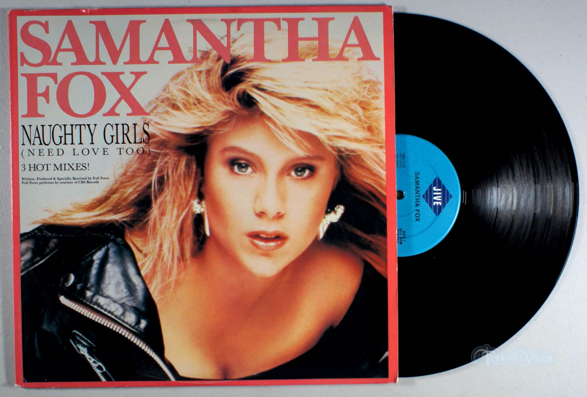 Samantha Fox - Naughty Girls (Need Love Too) (front cover) Vinyl