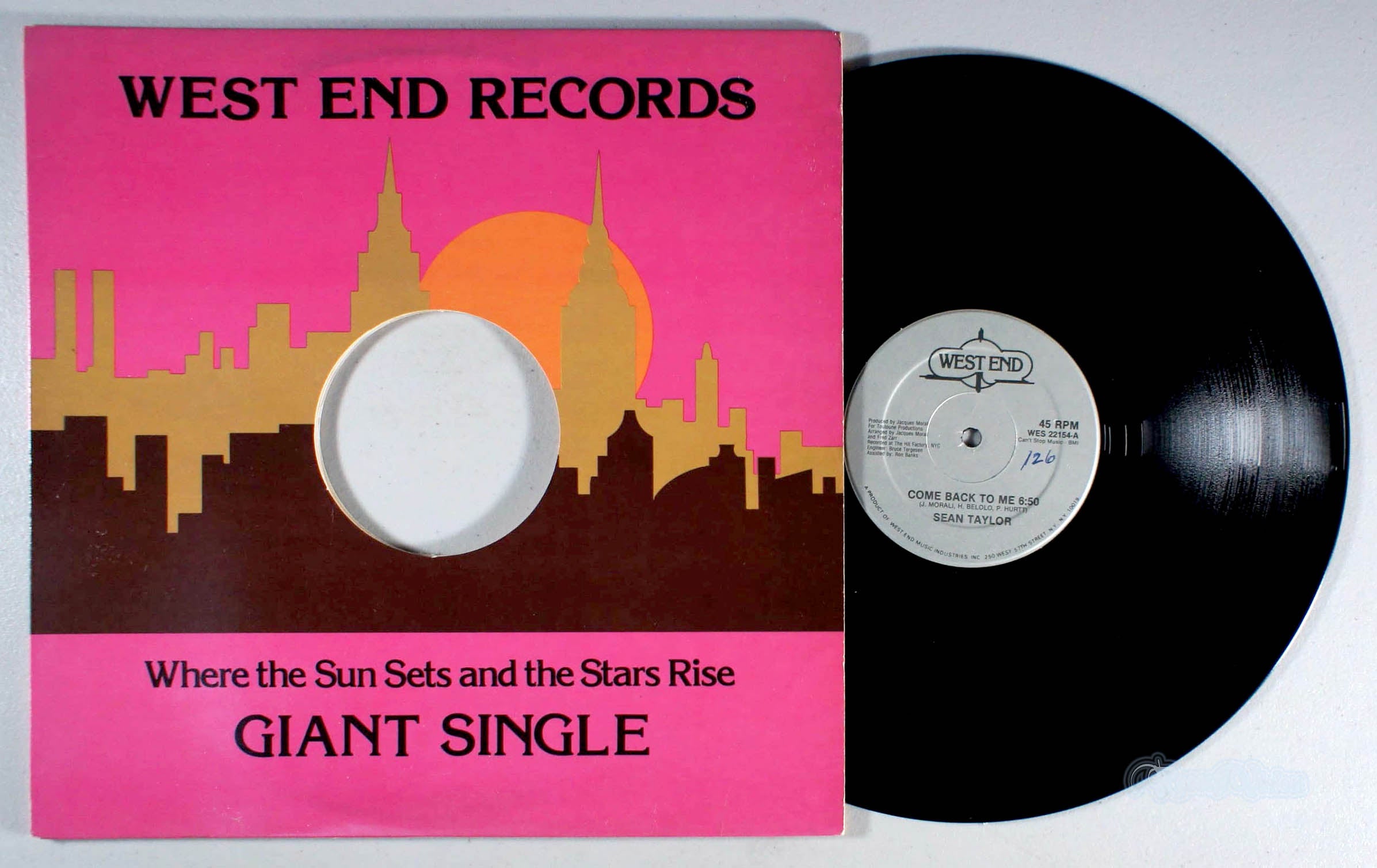 Sean Taylor - Come Back to Me (front cover) Vinyl