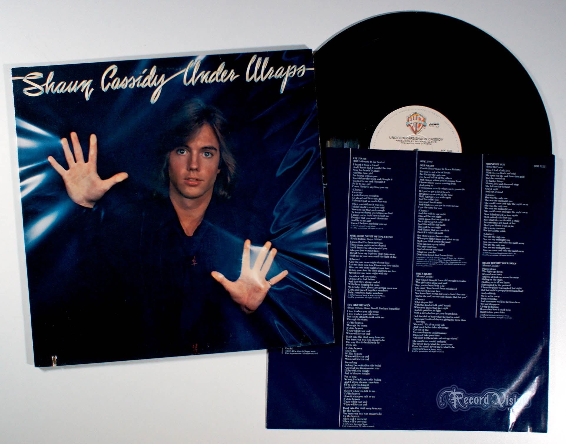 Shaun Cassidy - Under Wraps (front cover) Vinyl
