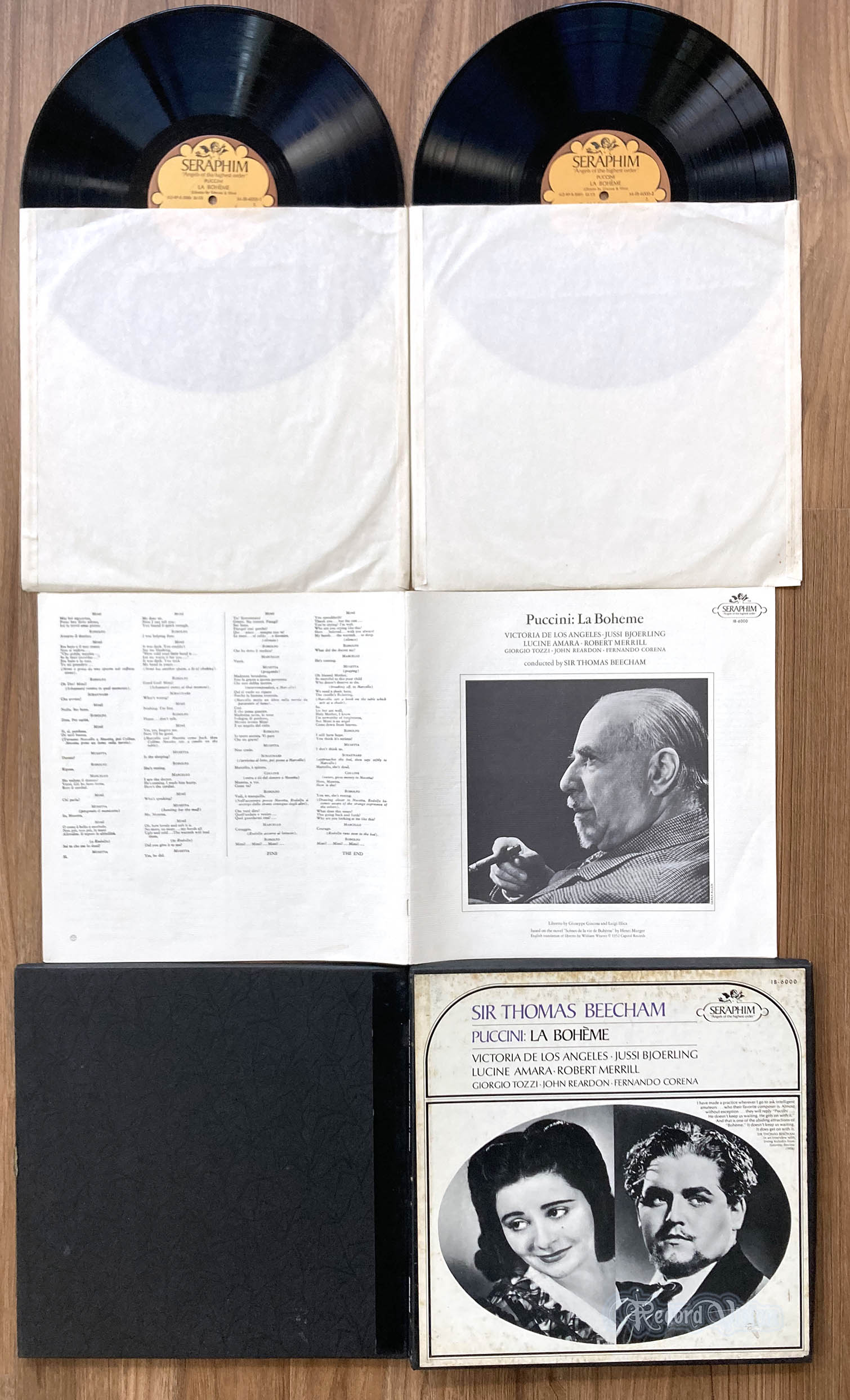 Sir Thomas Beecham - Puccini: La Boheme (front cover) Vinyl