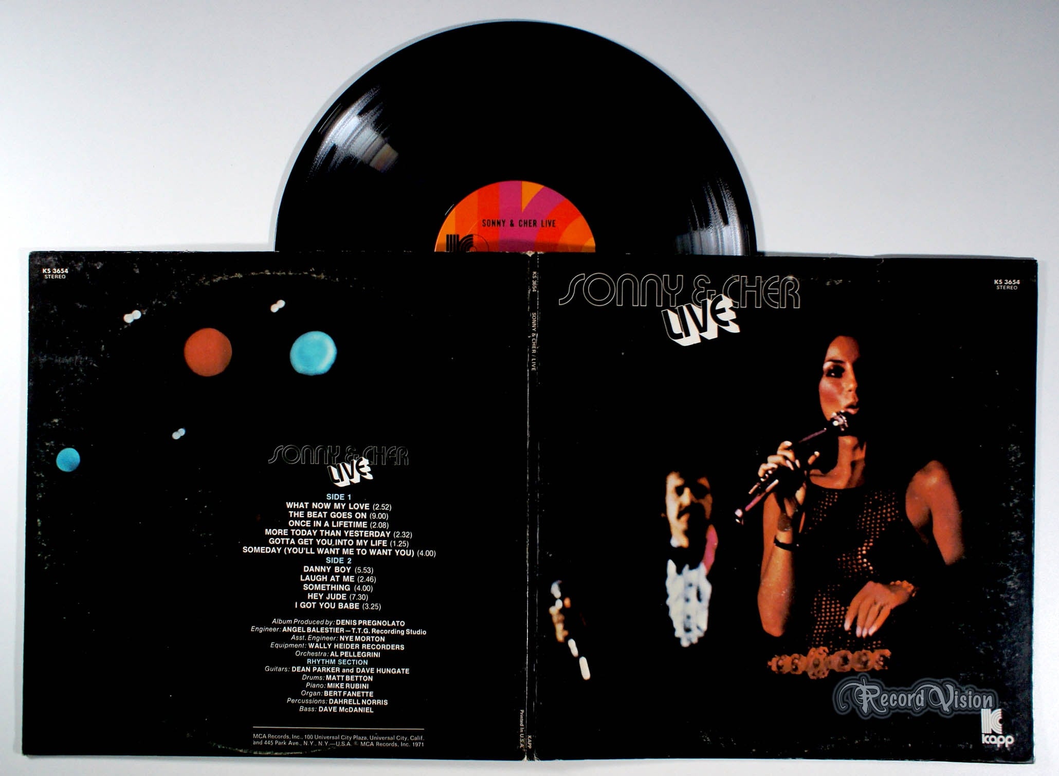 Sonny and Cher - Live (front cover) Vinyl