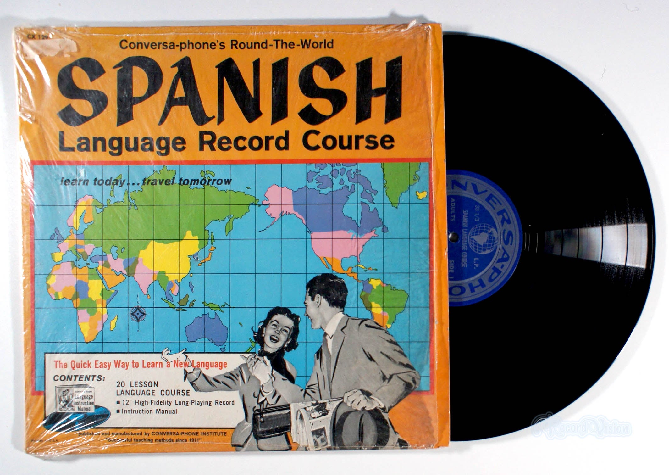 Spanish Language Record Course (front cover) Vinyl