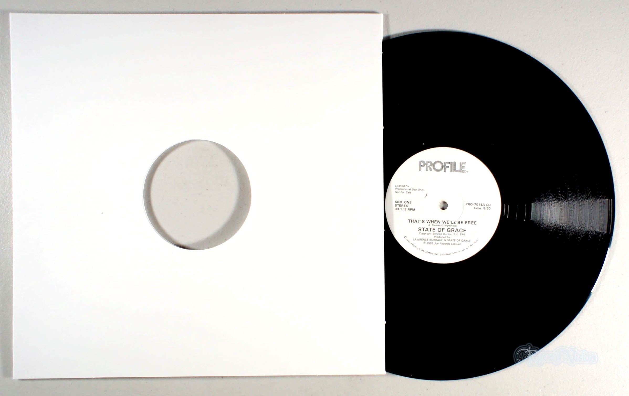 State of Grace - That's When We'll Be Free (front cover) Vinyl