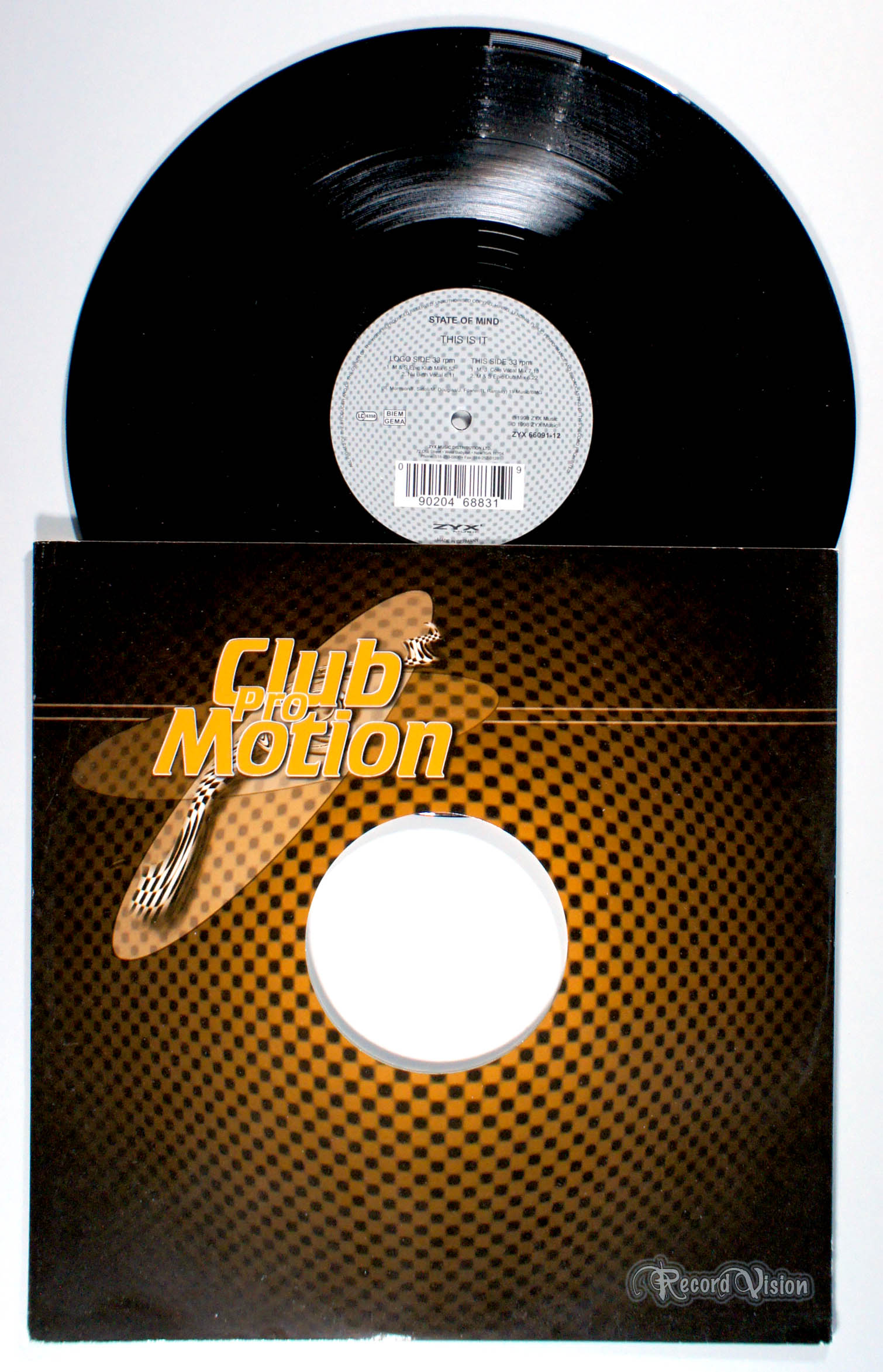 State Of Mind - This Is It (12" Single) (front cover) Vinyl