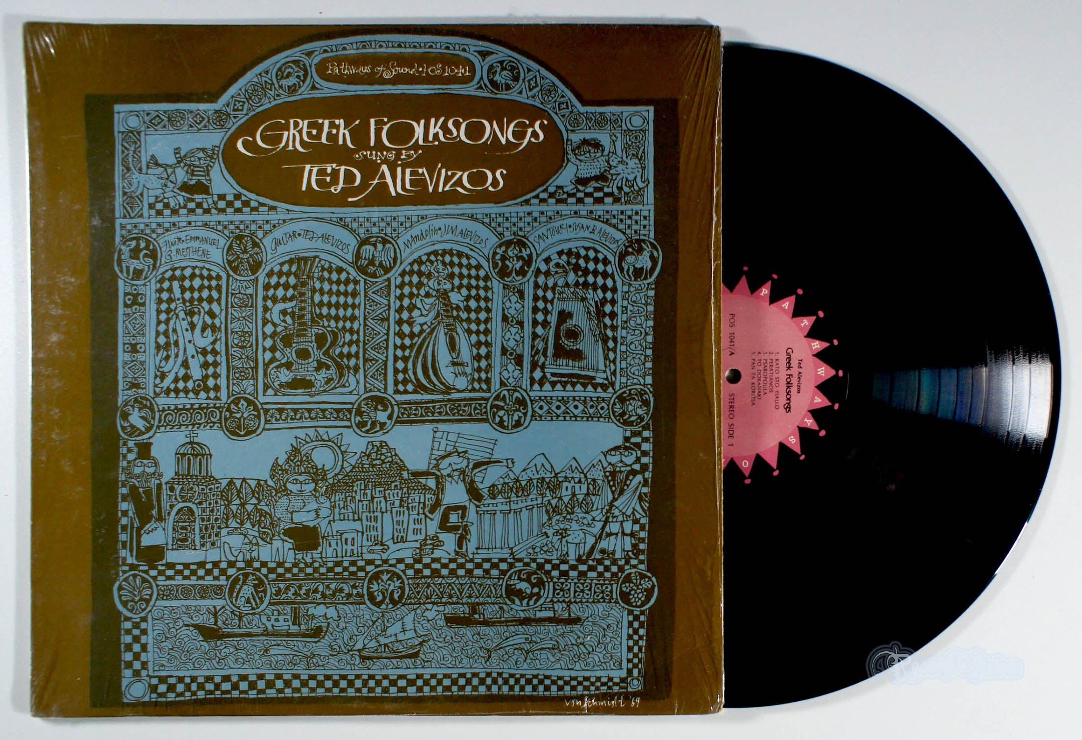 Ted Alevizos - Greek Folksongs Sung by (front cover) Vinyl