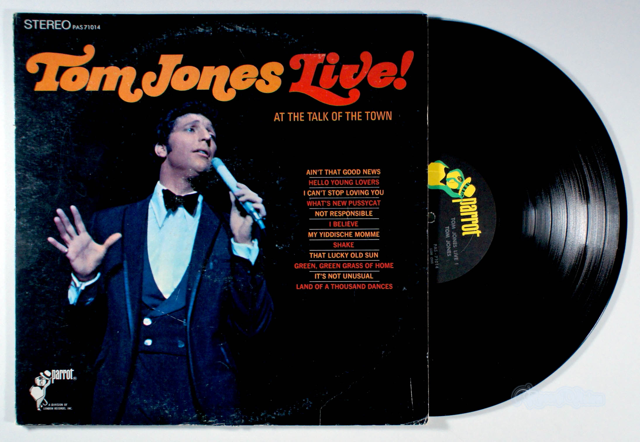 Tom Jones - Live! At The Talk Of The Town (front cover) Vinyl