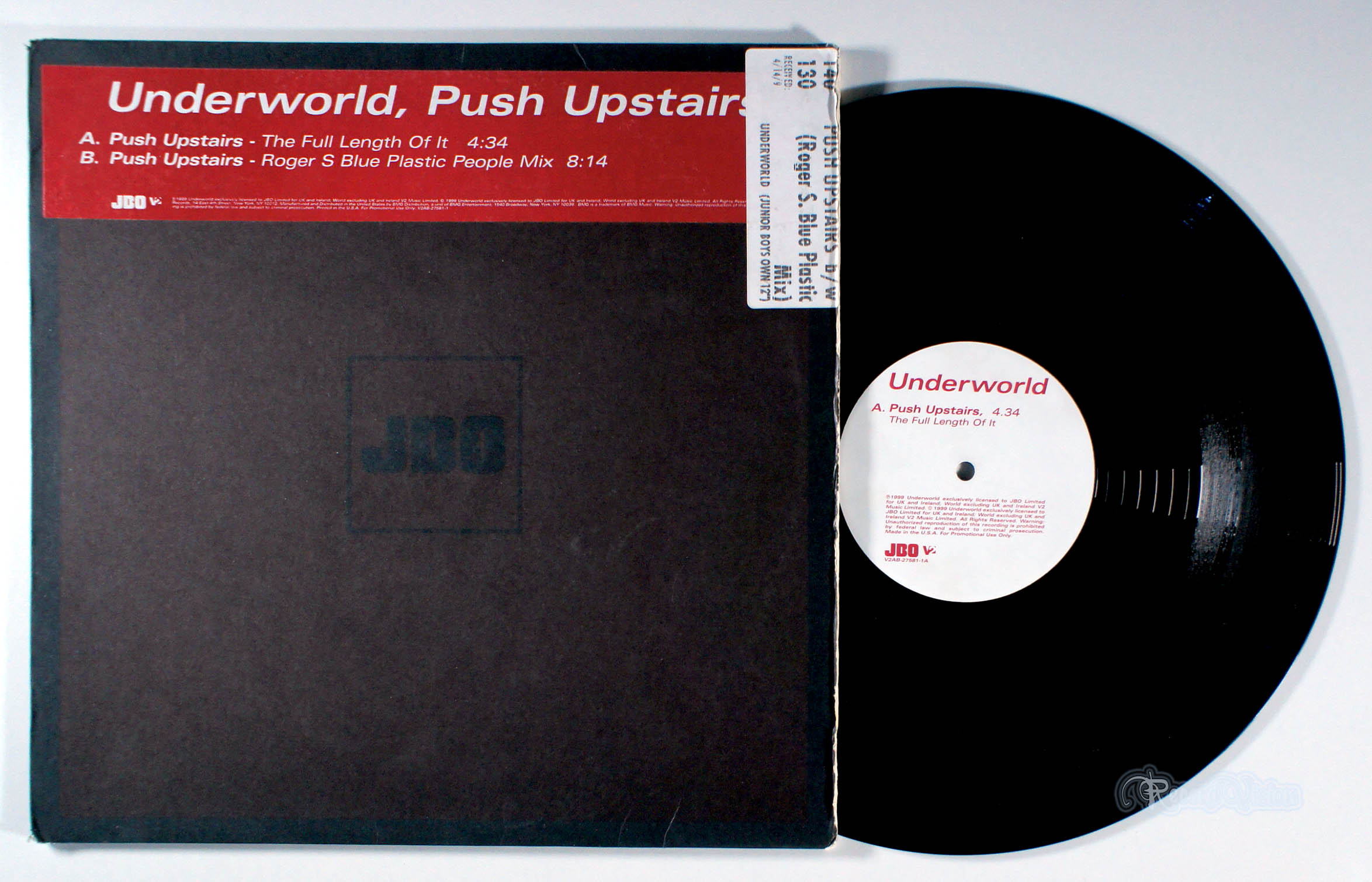 Underworld - Push Upstairs (12" Single) (front cover) Vinyl