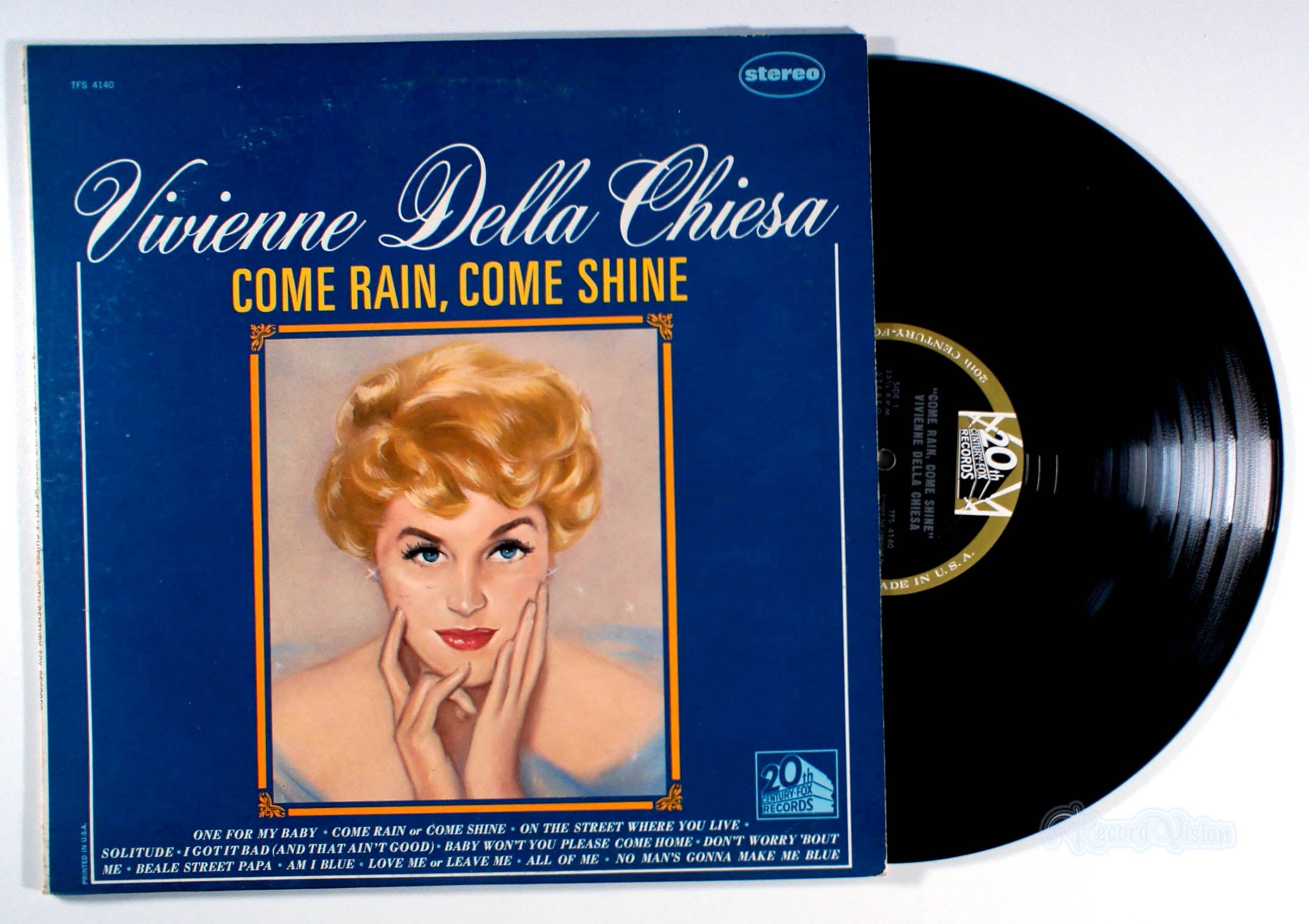 Vivienne Della Chiesa - Come Rain, Come Shine (front cover) Vinyl