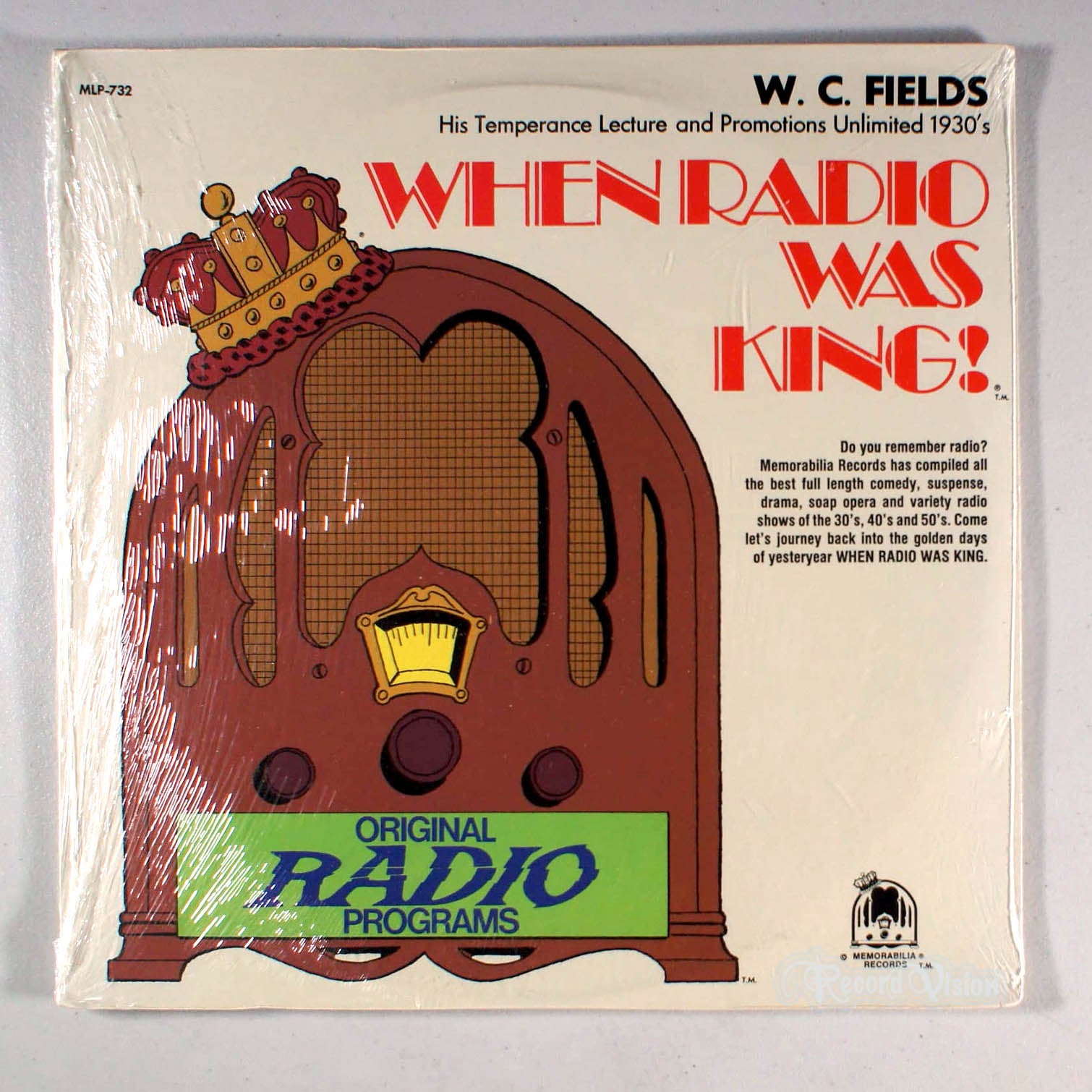 When Radio Was King - W.C. Fields (front cover) Vinyl