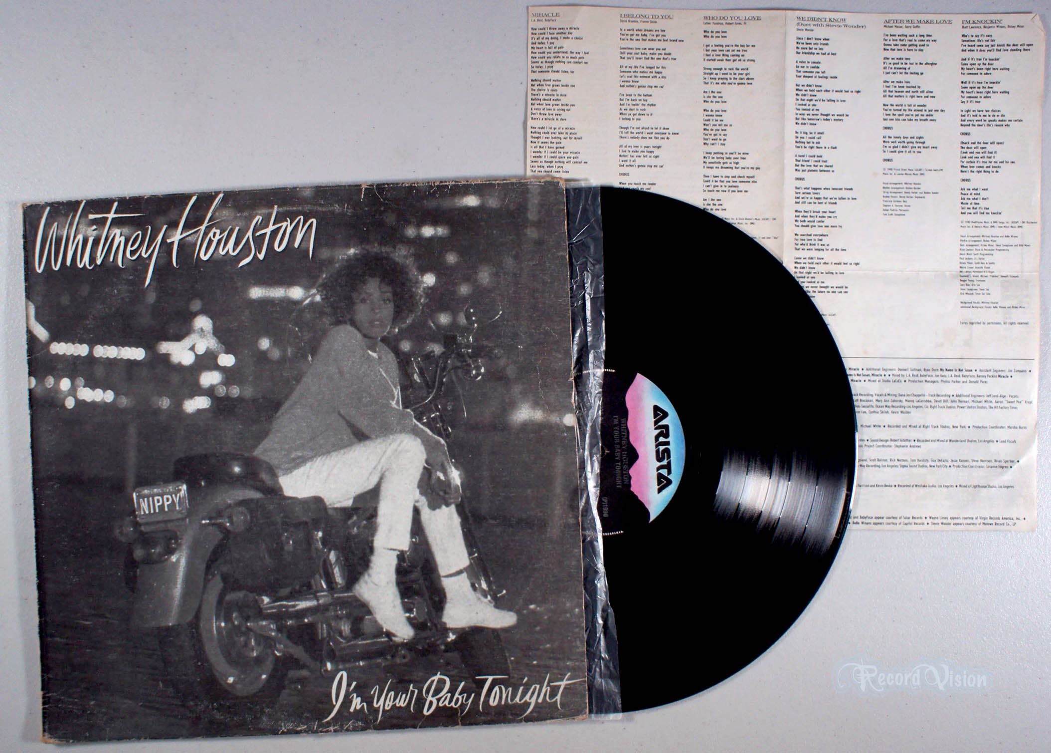Whitney Houston - I'm Your Baby Tonight (front cover) Vinyl